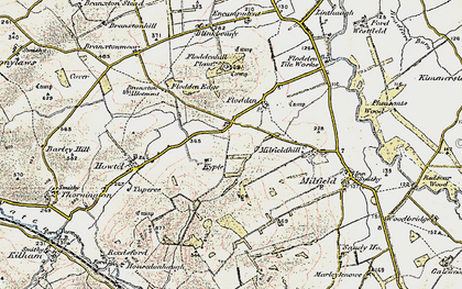 Old map of West Flodden in 1901-1903