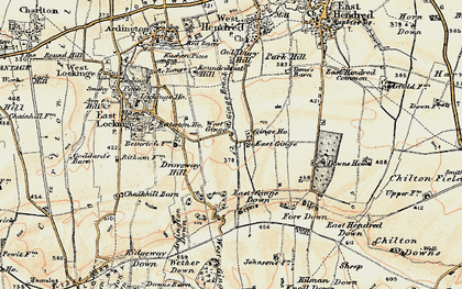 Old map of West Ginge in 1897-1899