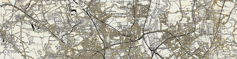 Old map of West Green in 1897-1898