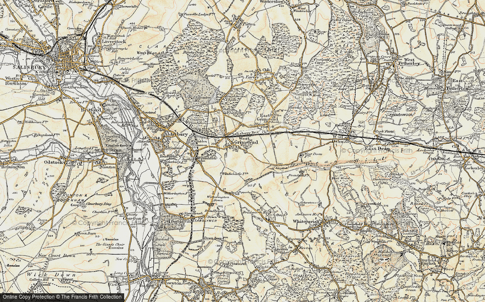 Old Map of West Grimstead, 1897-1898 in 1897-1898