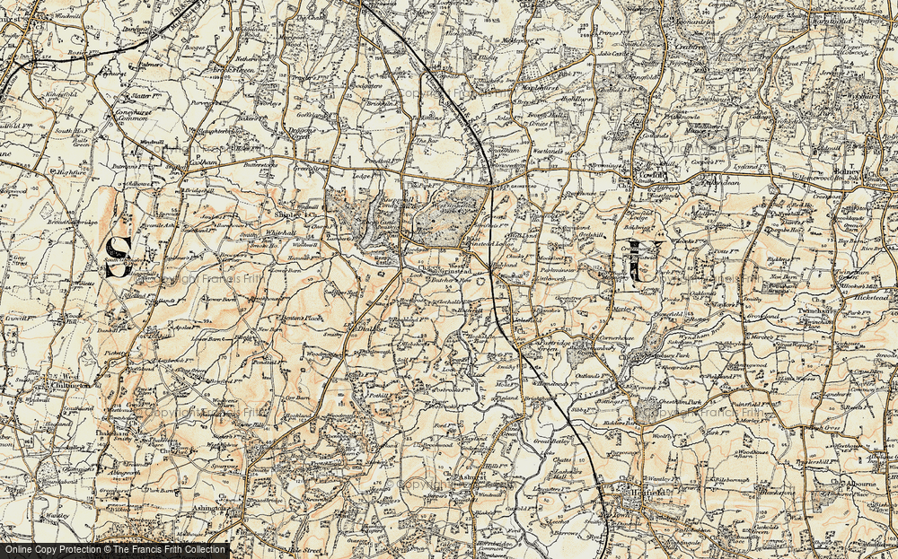 Old Map of West Grinstead, 1898 in 1898