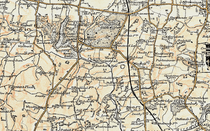 Old map of West Grinstead in 1898