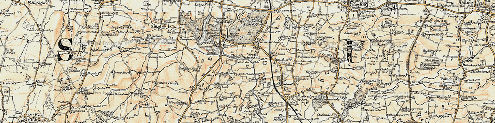 Old map of West Grinstead in 1898