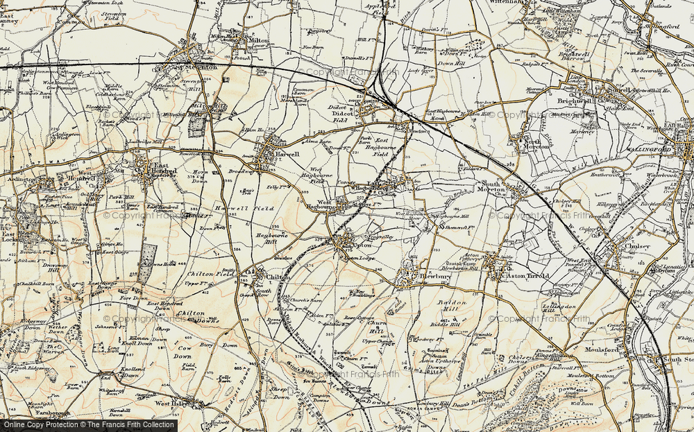 Old Map of West Hagbourne, 1897-1898 in 1897-1898