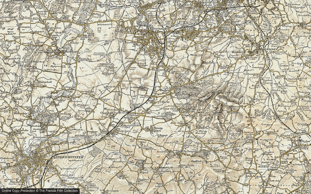 Old Map of West Hagley, 1901-1902 in 1901-1902