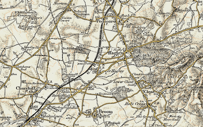 Old map of West Hagley in 1901-1902