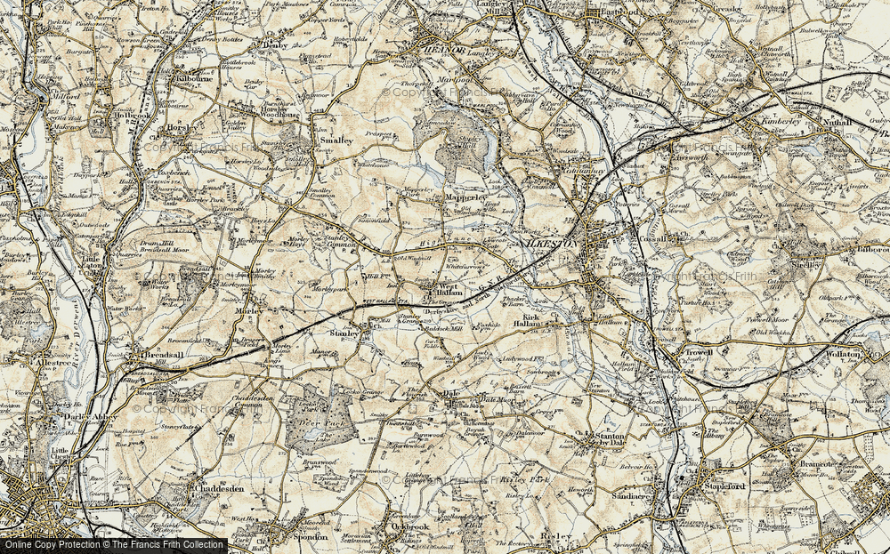 Old Map of West Hallam, 1902-1903 in 1902-1903