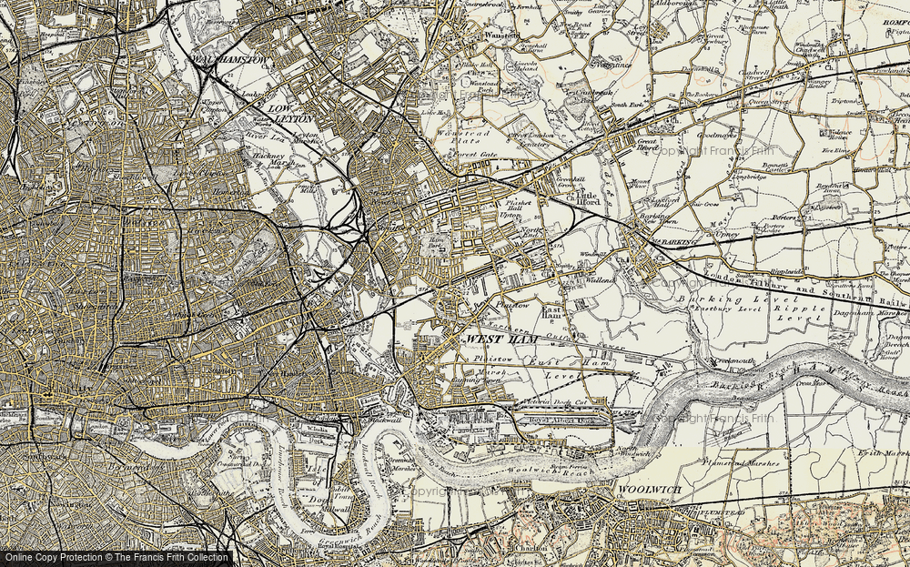 Old Map of West Ham, 1897-1902 in 1897-1902