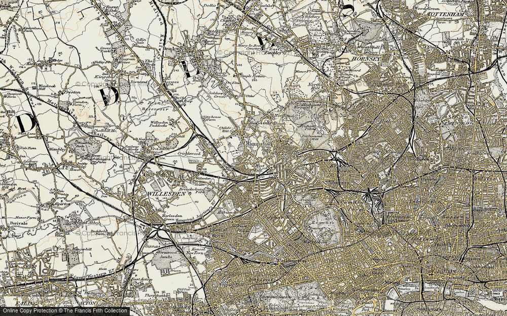 Old Map of West Hampstead, 1897-1909 in 1897-1909