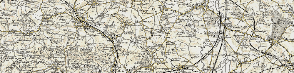 Old map of West Handley in 1902-1903