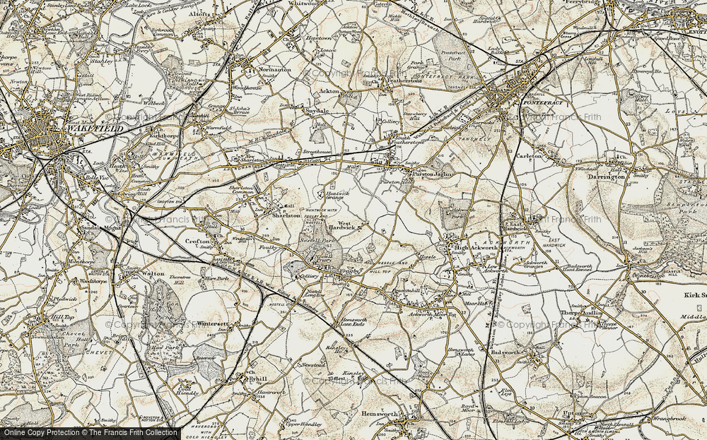 Old Map of West Hardwick, 1903 in 1903