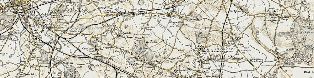 Old map of West Hardwick in 1903