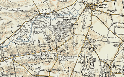 Old map of West Harling in 1901