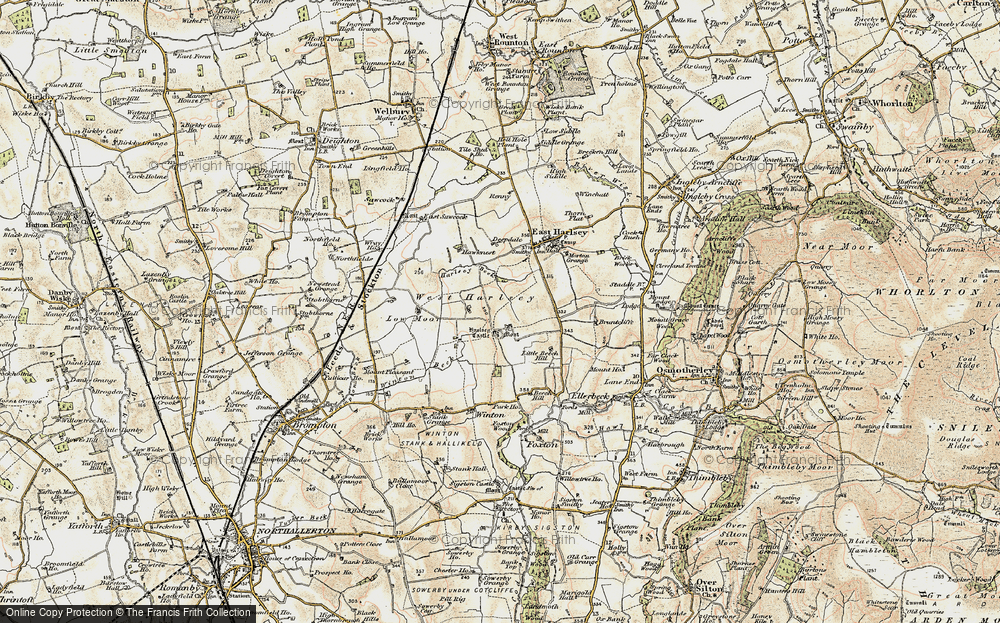 Old Map of Historic Map covering Winton Beck in 1903-1904