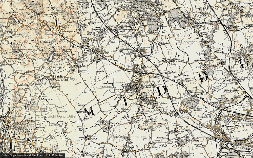 Old Map of West Harrow, 1897-1898 in 1897-1898
