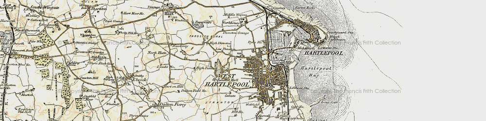 Old map of West Hartlepool in 1903-1904