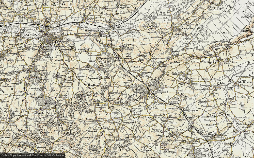 Old Map of West Hatch, 1898-1900 in 1898-1900