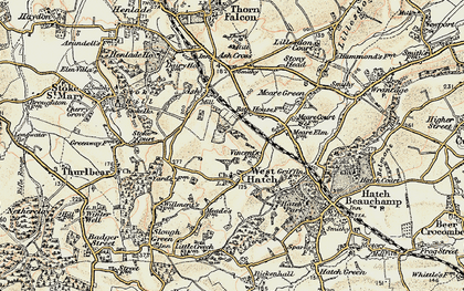 Old map of West Hatch in 1898-1900
