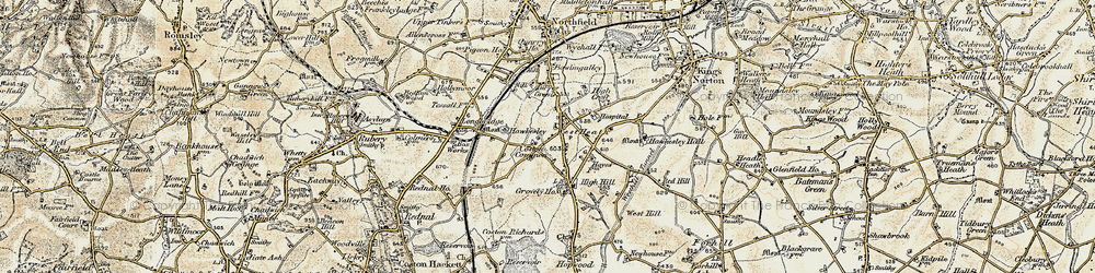 Old map of West Heath in 1901-1902