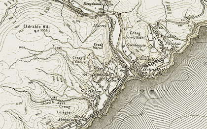 Old map of West Helmsdale in 1911-1912
