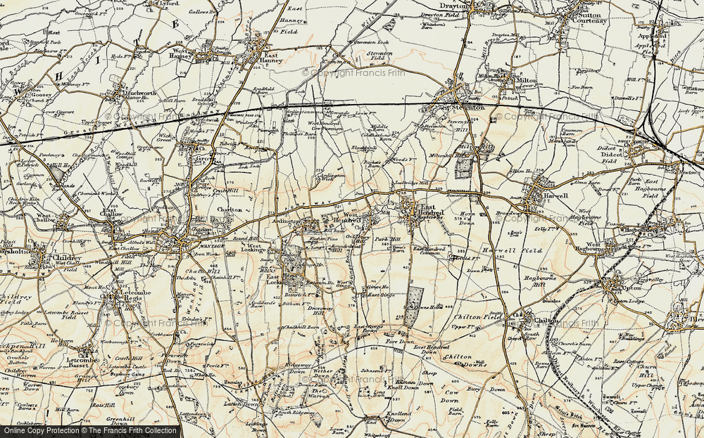 Old Map of West Hendred, 1897-1899 in 1897-1899