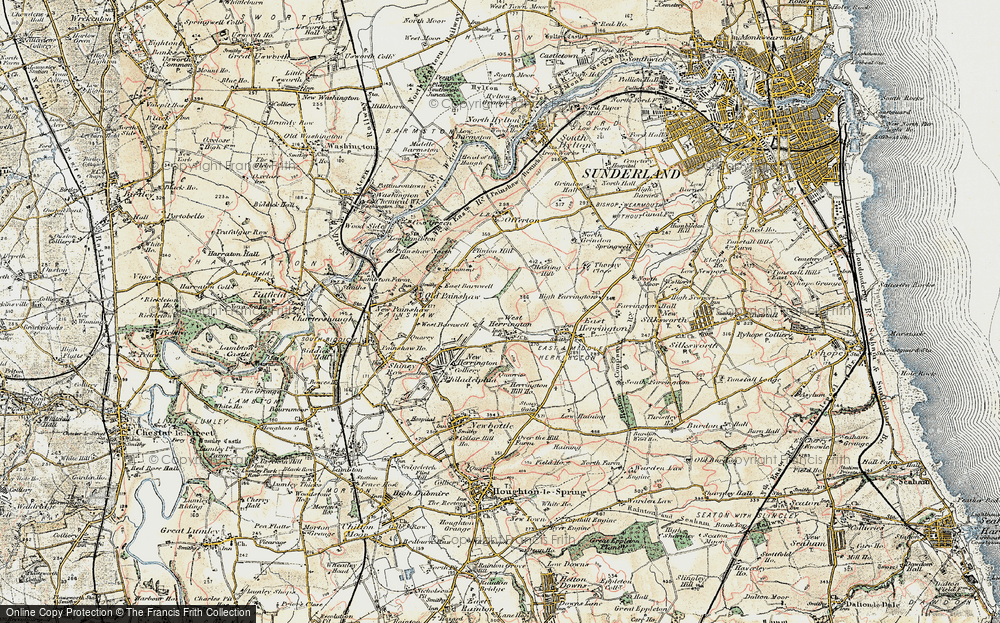 Old Map of West Herrington, 1901-1904 in 1901-1904