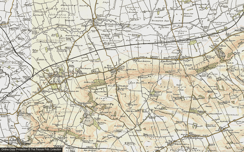 Old Map of Historic Map covering Brow Plantn in 1903-1904
