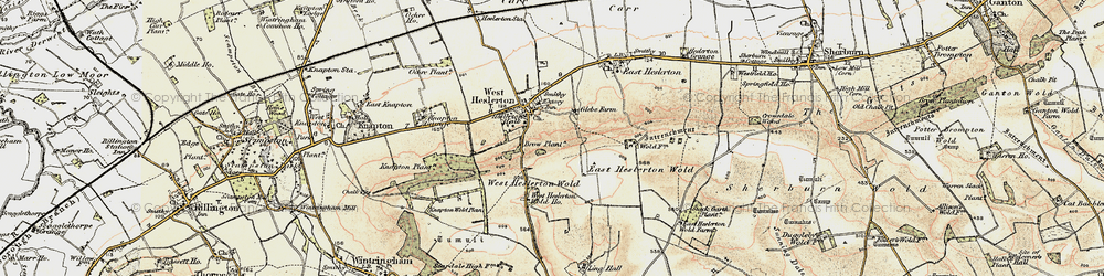Old map of West Heslerton in 1903-1904