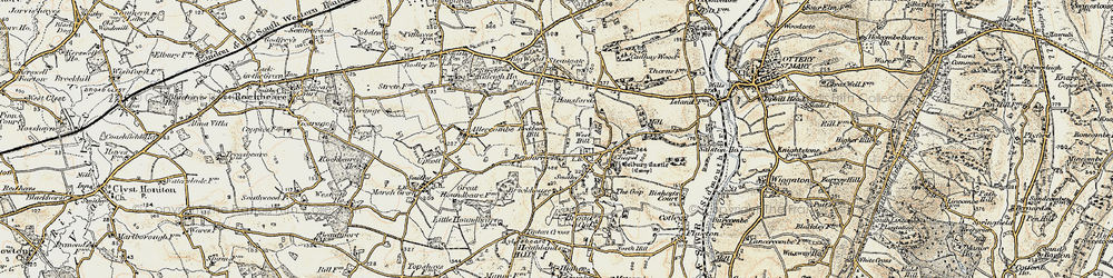 Old map of West Hill in 1898-1900