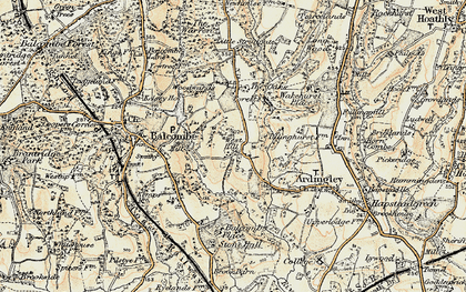 Old map of Ardingly Resr in 1898