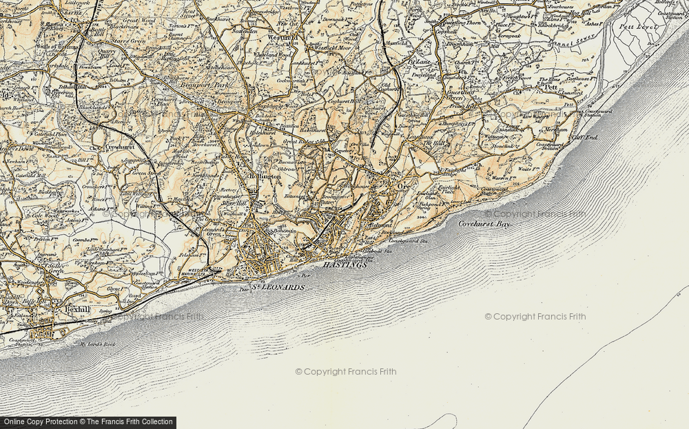 Old Map of West Hill, 1898 in 1898