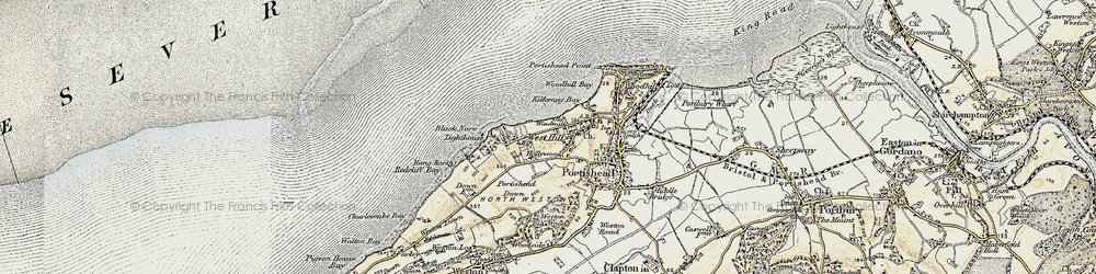 Old map of West Hill in 1899-1900