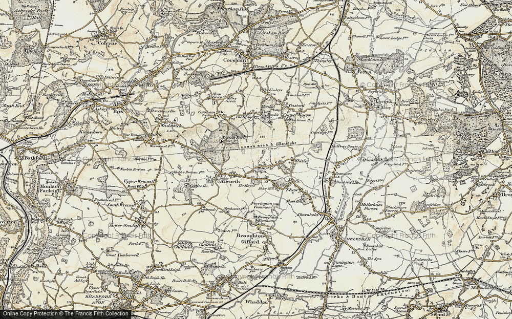 Old Map of West Hill, 1899 in 1899