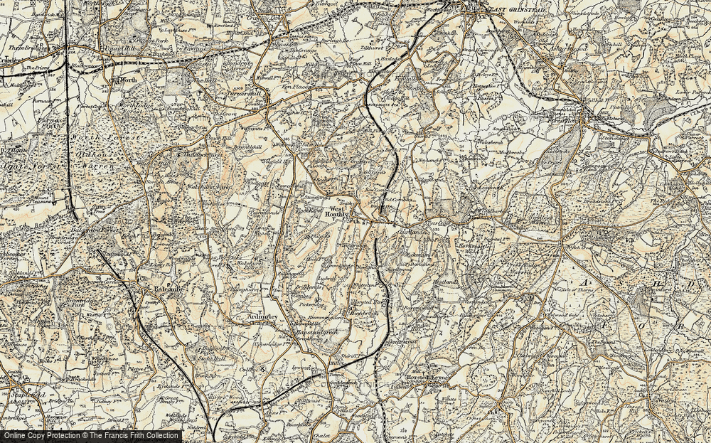 Old Map of West Hoathly, 1898 in 1898