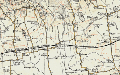 Old map of Tillingham Hall in 1898