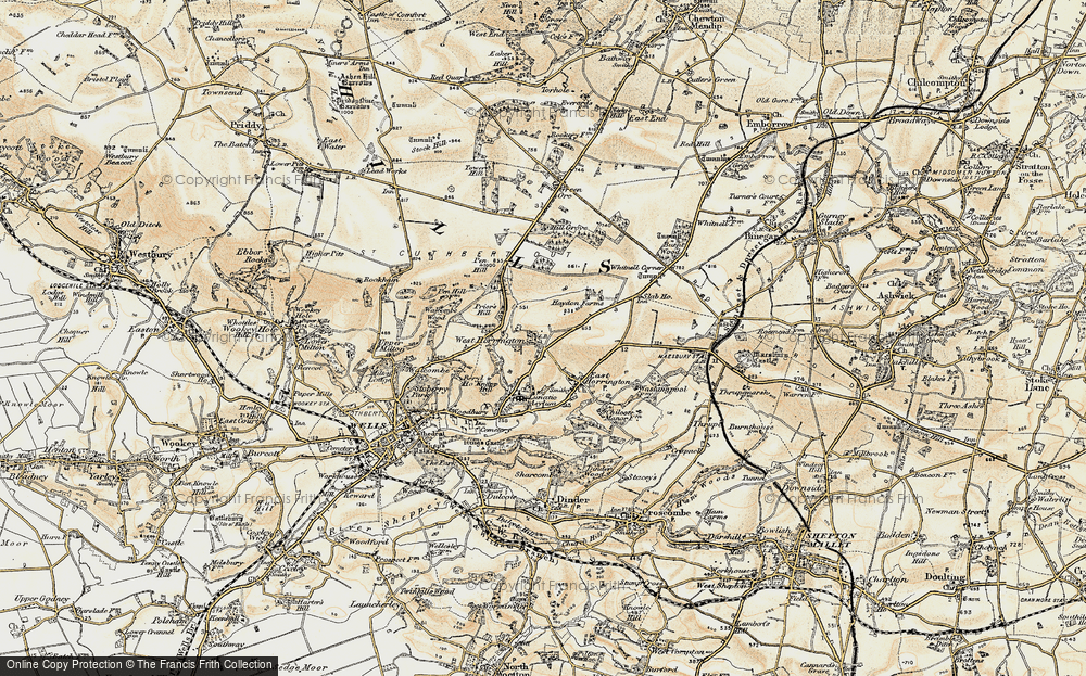 Old Map of West Horrington, 1899 in 1899