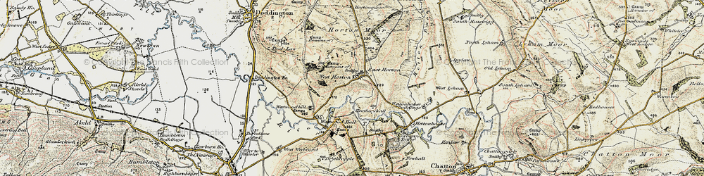 Old map of West Horton in 1901-1903