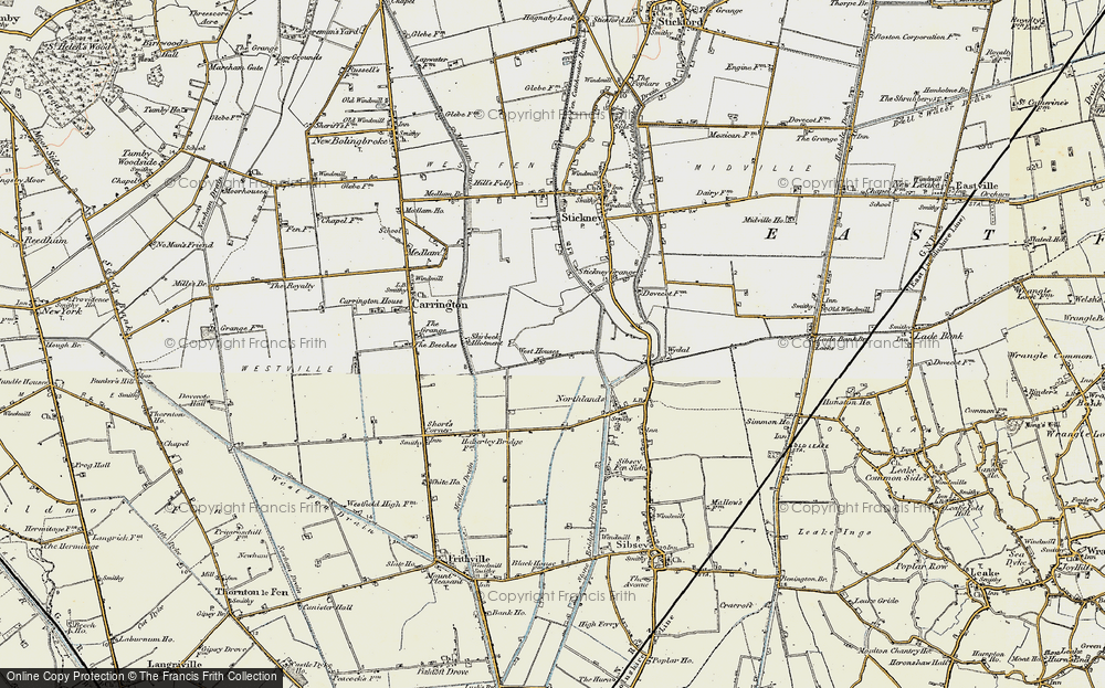 Old Map of West Houses, 1901-1903 in 1901-1903