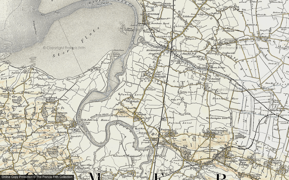 Old Map of West Huntspill, 1898-1900 in 1898-1900