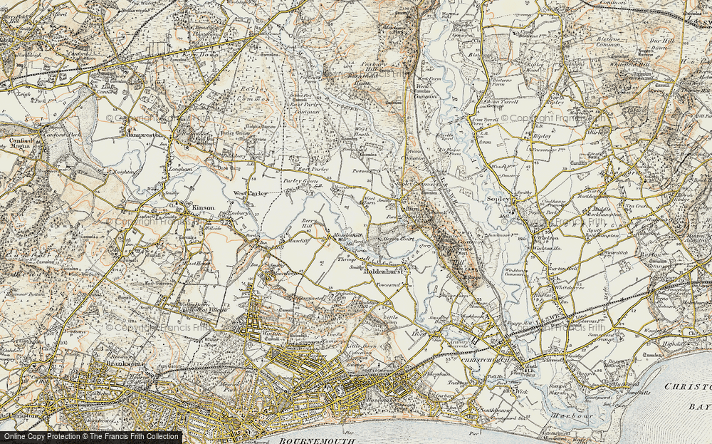 Old Map of West Hurn, 1897-1909 in 1897-1909