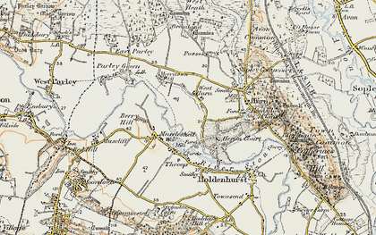 Old map of West Hurn in 1897-1909