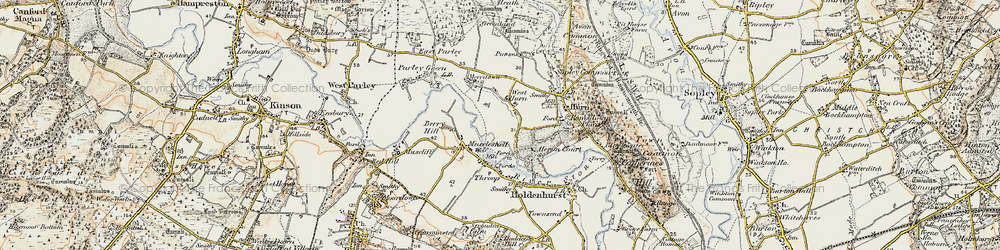 Old map of West Hurn in 1897-1909