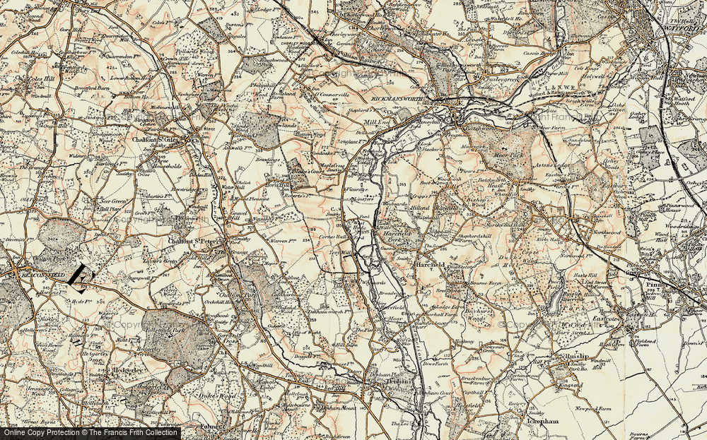 Old Map of West Hyde, 1897-1898 in 1897-1898