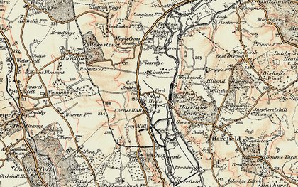 Old map of West Hyde in 1897-1898