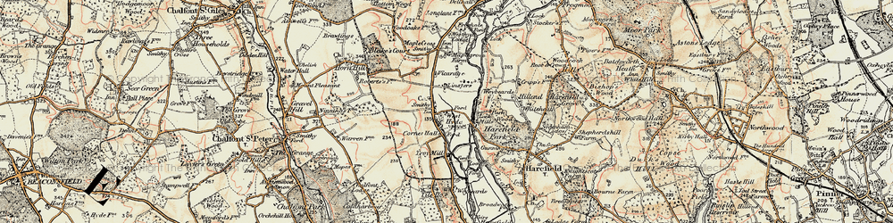 Old map of West Hyde in 1897-1898