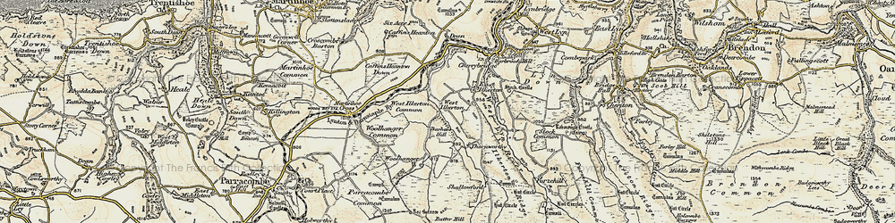 Old map of Barham Hill in 1900