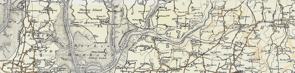 Old map of West Itchenor in 1897-1899