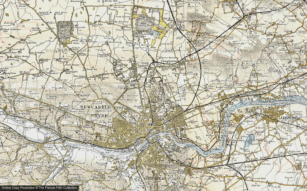 Old Map of West Jesmond, 1901-1903 in 1901-1903