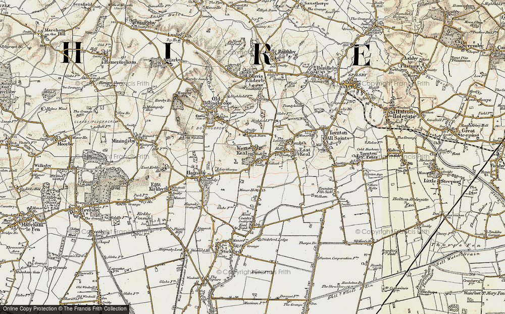 Old Map of West Keal, 1901-1903 in 1901-1903