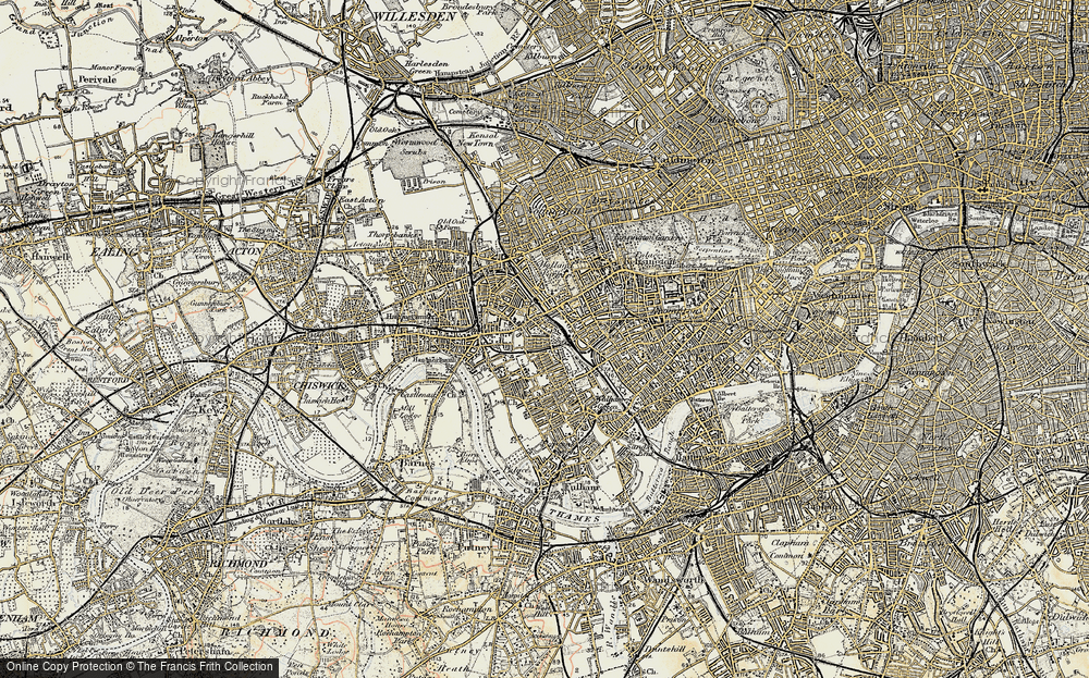 Old Map of West Kensington, 1897-1909 in 1897-1909